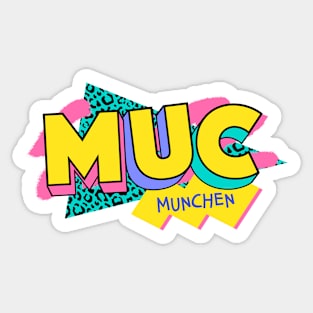 Munich, Germany Retro 90s Logo Sticker